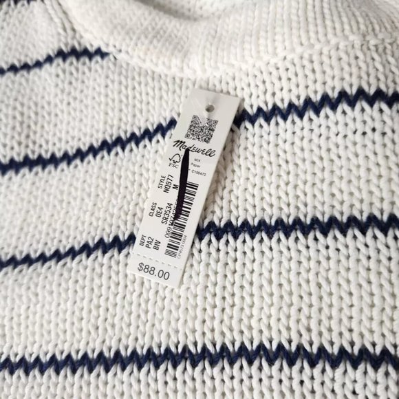 Madewell Women's Size Medium Striped Melina Top Shirt Sleeveless - Picture 5 of 9